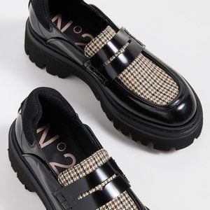 New with Box No. 21 Black Patent Platform Loafers 42 11